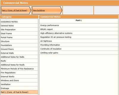 Building Regs Specifications for Conservation of Fuel and Power, Approved Document Part L